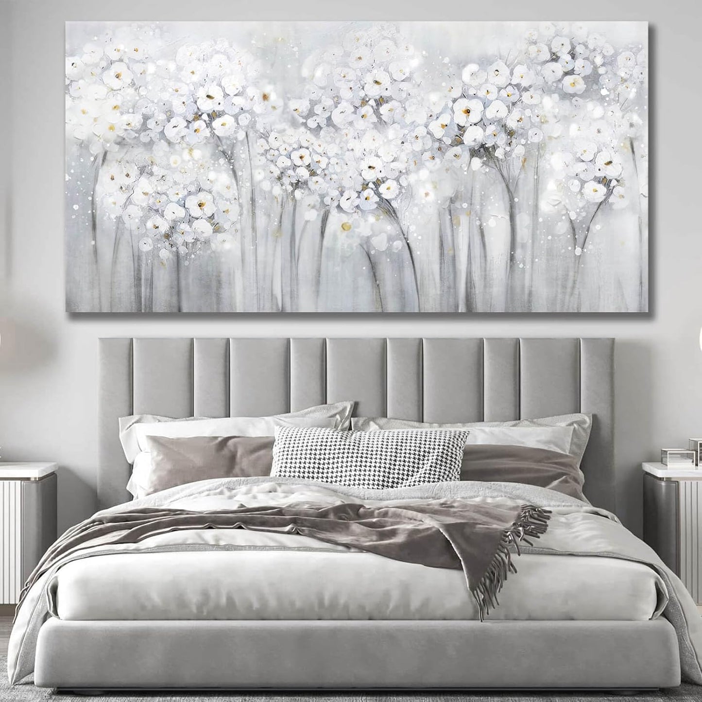 Wall Decor for Living Room Landscape Artwork Blossom Oil Paintings for Bedroom Kitchen Office Home Decorations 29"x58"