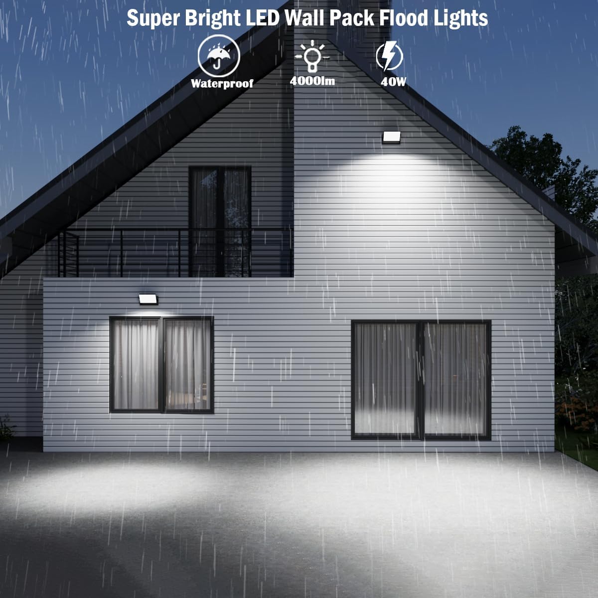 40W LED Wall Pack Lights Outdoor Motion Sensor,360 °Rotation 5000K 6000K 4000K Selectable Exterior Flood Lighting Fixture Sconce for Porch Garage Patio