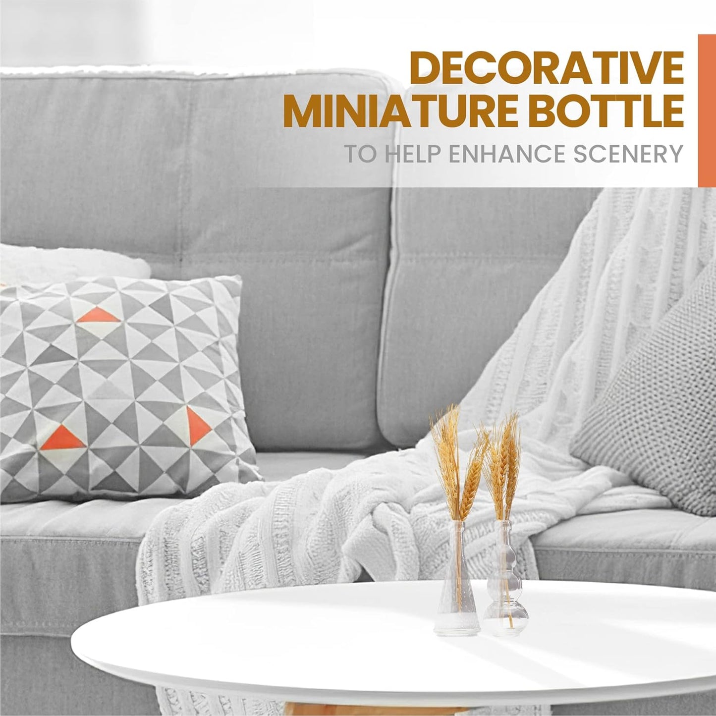 Small Mini Clear Vintage Glass Bottles with Corks, Mini Vases, Decorative, Potion, Assorted Design Set of 12 pcs, 4.6 Inch Tall (11.43cm), 1.4 Inch Wide (3.56cm)