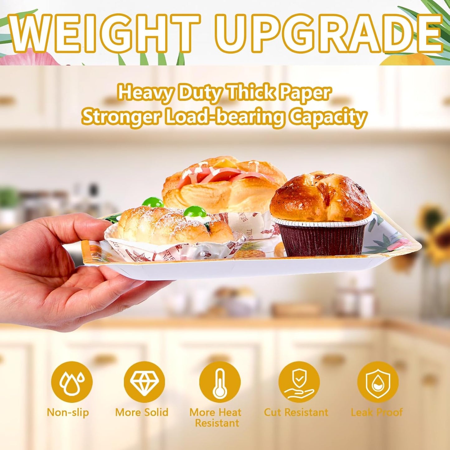 Grencian 200Pcs Hawaiian Luau Party Decorations Aloha Tropical Hibiscus Floral Luau Plates and Napkins Palm Leaf Tableware Sets for Summer Holiday Hawaiian Birthday Dinner Party Supplies Serves 50