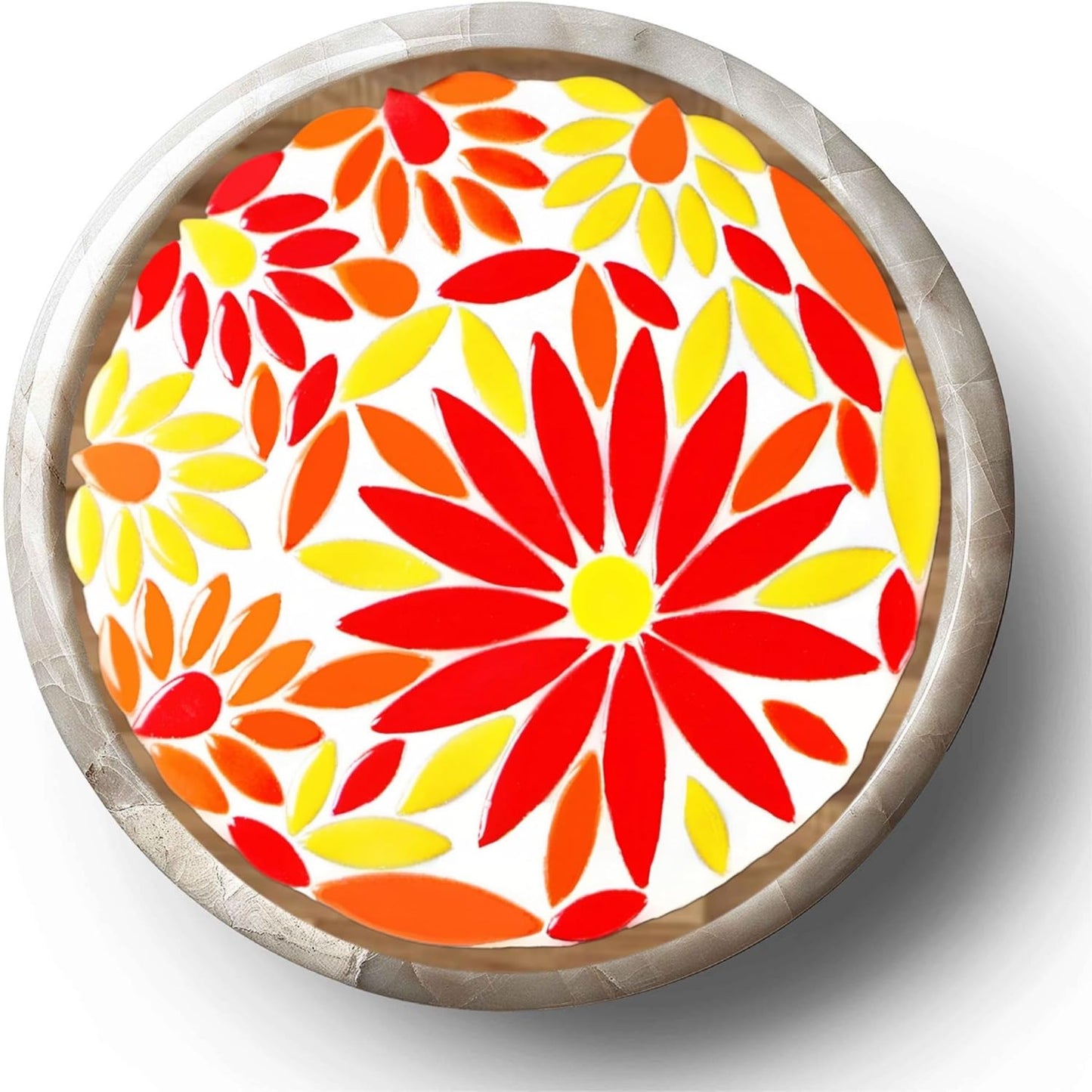 VerzTile Mosaic Tiles for Crafts - Petal Shaped Ceramic Tile Craft Hobbies & Art Projects 39 Color Options Endless Creativity DIY Design (Multi Color Mix (7))