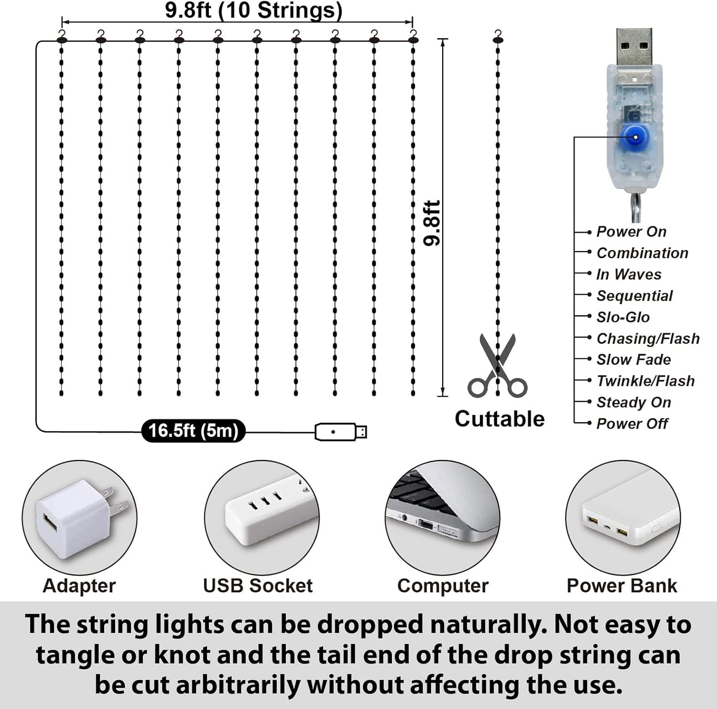 HXWEIYE 300LED Pink Fairy Curtain Lights for Bedroom, 3mx3m 8 Modes USB Plug in Window Christmas Led String Hanging Lights with Remote for Backdrop Wedding Party Home Garden Outdoor Indoor