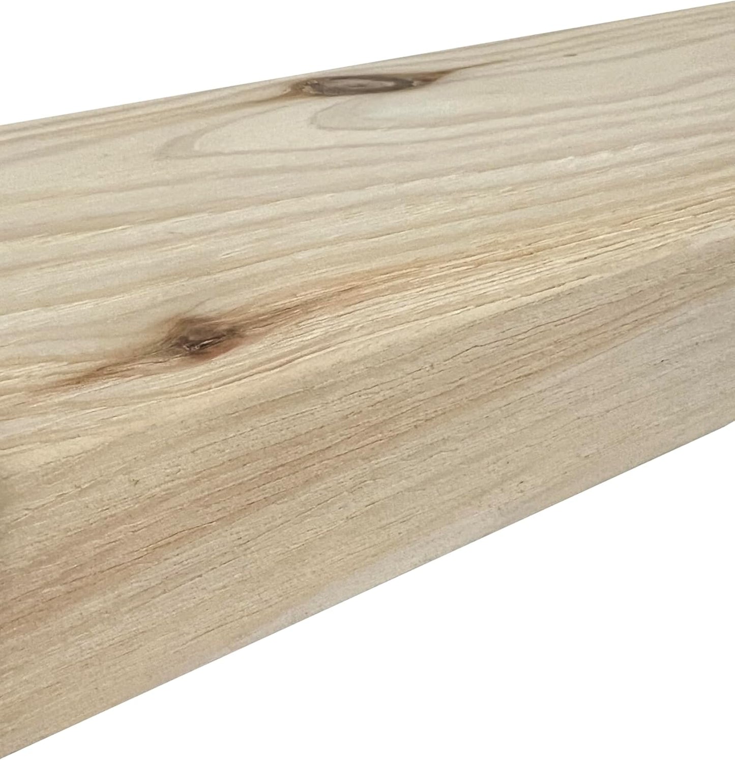 Joel's Antiques 24 Inch Floating Shelves for Wall - 24x6x2 in - Unfinished Wood Shelf Design, Wooden Wall Shelves for Bedroom, Bathroom, Kitchen and Living Room - Display and Store Your Décor at Home