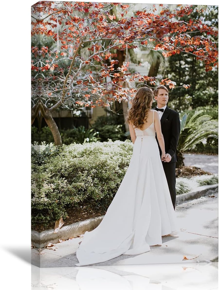 Framed Canvas Prints With Your Photo-Personalized Picture To Canvas Wall Art (8" Wx12 H)