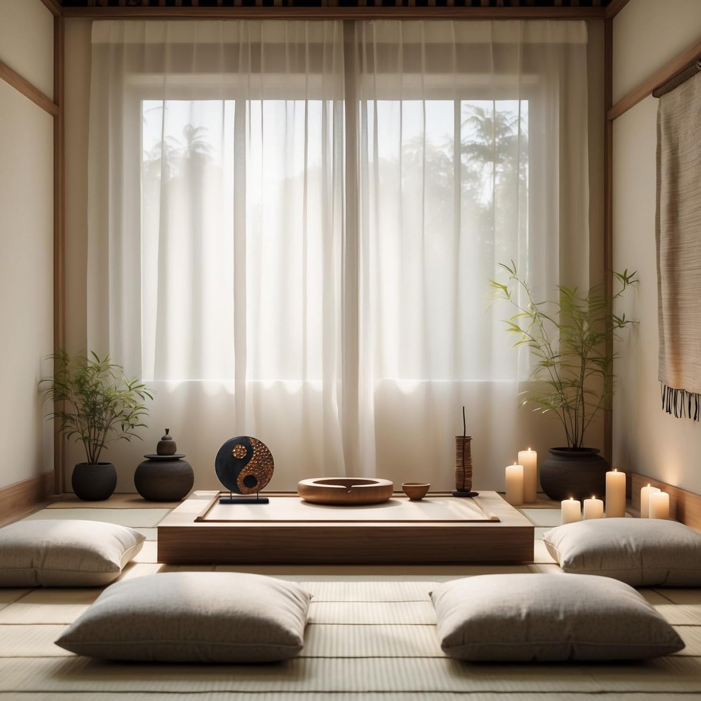 Decozen Solid Wood Yin Yang Sculpture Ideal for Home, Mantel, Fireplace, and Foyer Decor - Valentines Day Gifts from Daughter, Son, Husband