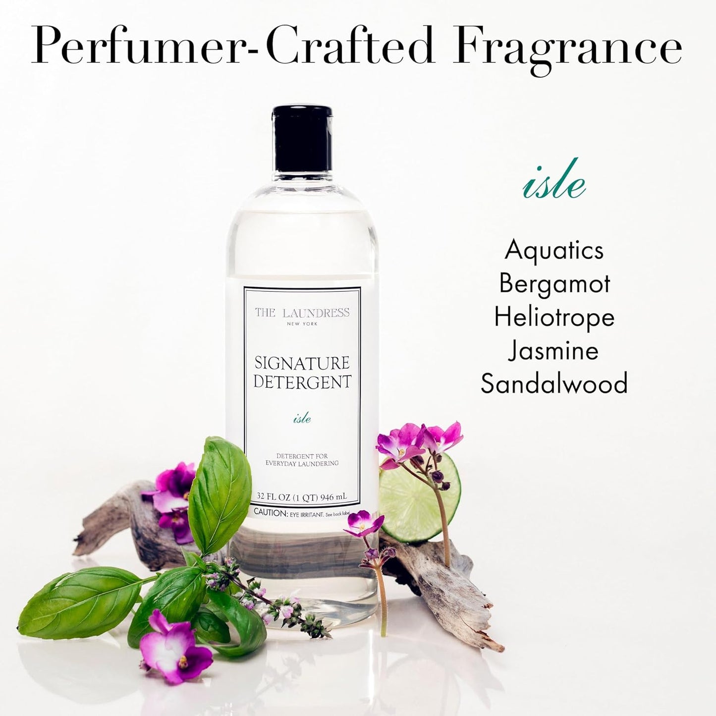 The Laundress Signature Isle Detergent, Coastal Inspired Scent, Concentrated Laundry Detergent Liquid, Tough on Stains, Isle Scent, 32 oz.