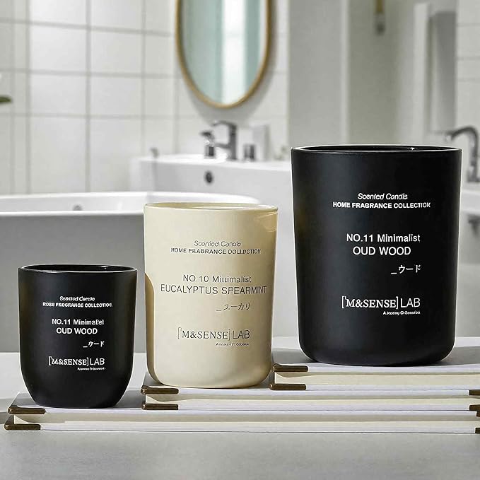 M&SENSE Natural Soy Candle| City Oasis | 5.3 oz | Minimalist Scented Candle for Relaxation, Gifting, Home Décor | for Bedroom, Office, Party Small