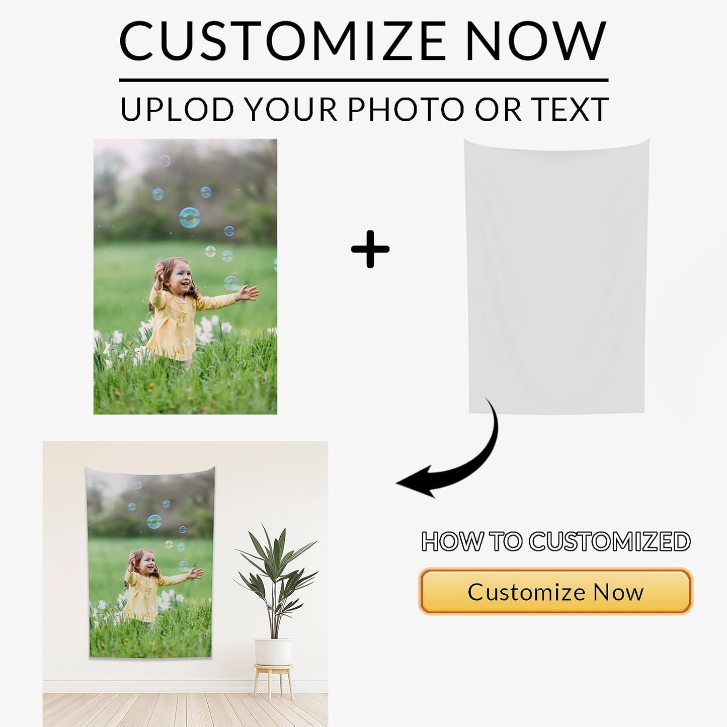 Custom Tapestry For Wall Bedroom Custom Backdrop Personalized Image Text Photo Customized Funny Tapestry Banners And Signs Vertical Model Tapestrys