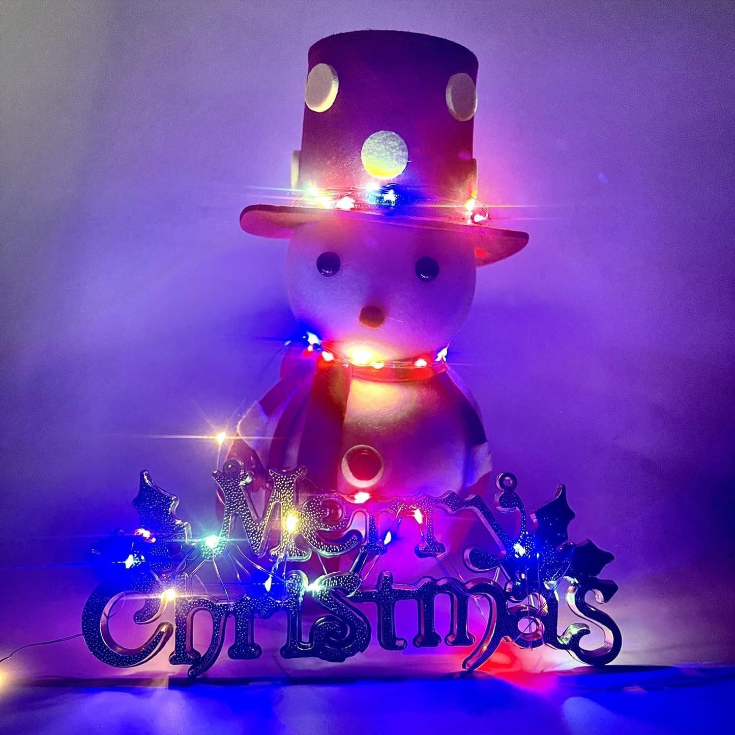 4-Pack Multicolor Christmas Fairy Lights Battery Operated with Timer, Waterproof 16FT 50 LED String Lights Outdoor Indoor, Twinkle Lights for Bedroom Wedding Party Christmas Decoration (Multicolor)