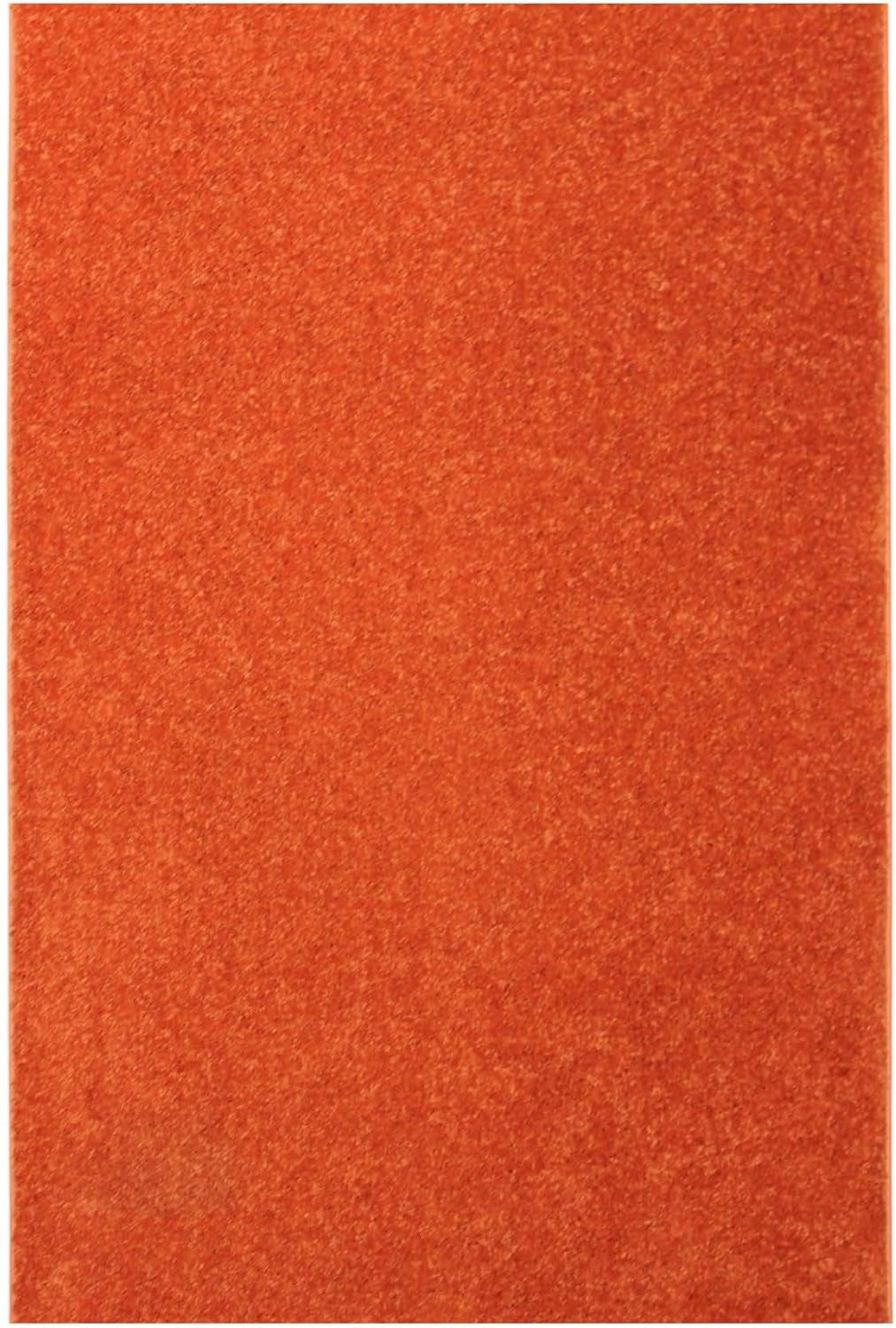 KOECKRITZ Soft and Colorful Kids Classroom Area Rugs (Passes Flammability Pill Test) Many Sizes and Bright Colors to Select from (11' x 11', Tangerine)