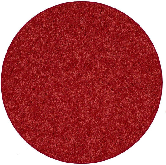 KOECKRITZ Soft and Colorful Kids Classroom Area Rugs (Passes Flammability Pill Test) Many Sizes and Bright Colors to Select from (3' Round, Fire Engine)