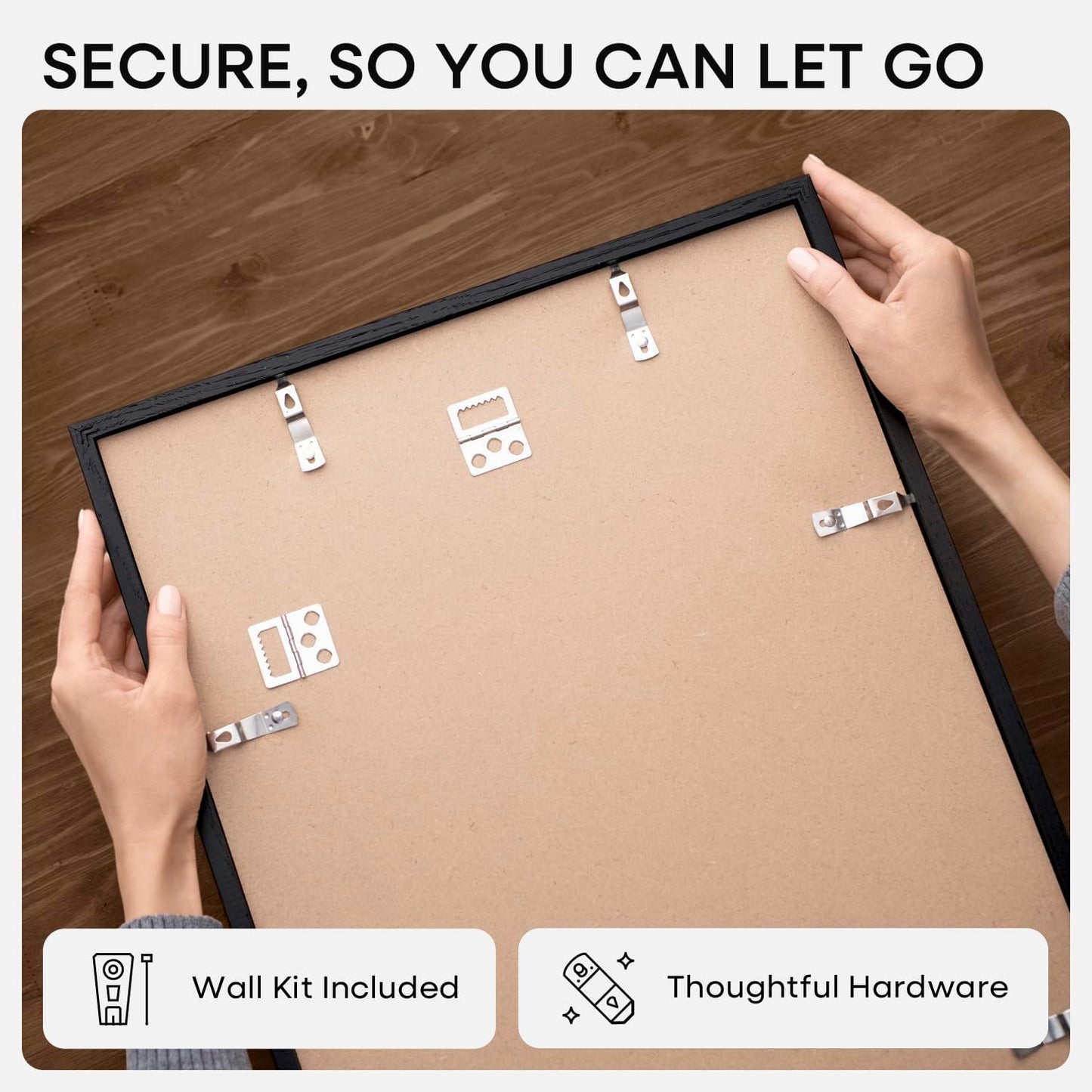 Homeforia 12x18 Frame Black Wood, High End Oak 12x18 Picture Frames with Mat 8.5x11 Photo, 12 x 18 Wooden Poster Frame Matted to 8.5 x 11 Print, 18x12 Hanging Frame, Tempered Glass, Wall Kit, Set of 1