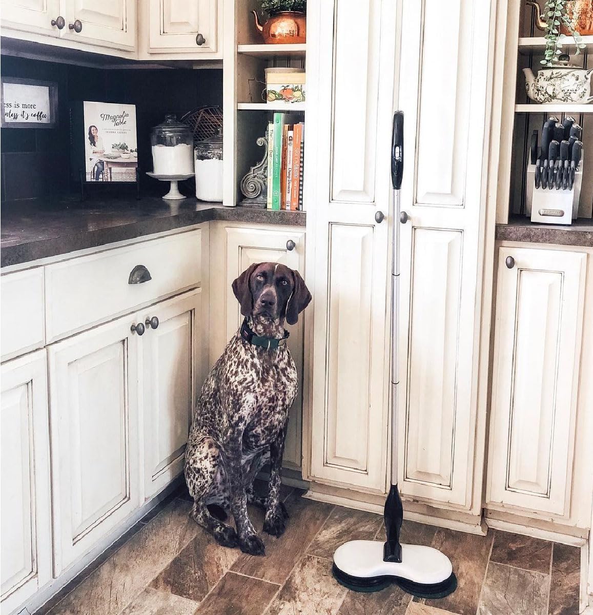 Electric Mop for Floor Cleaning, As Seen On TV, Cordless Spin Mopper Motorised Electric Mops for Hardwood Tile Laminate Floor Daily Light Cleaning (No Water Tank)