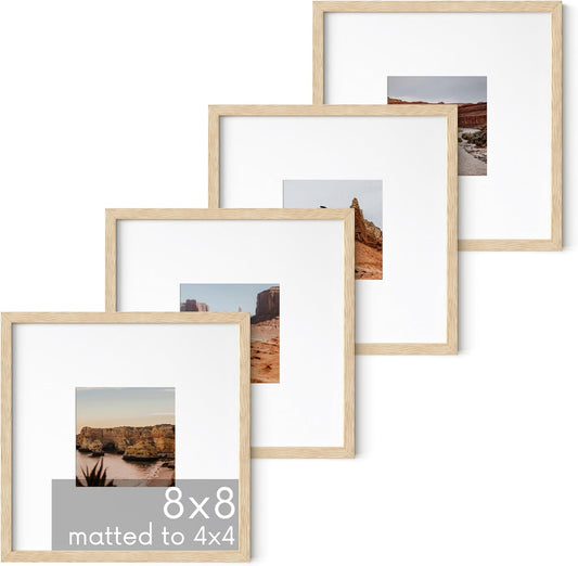 HAUS AND HUES Beige Square Frames Set of 4-8x8