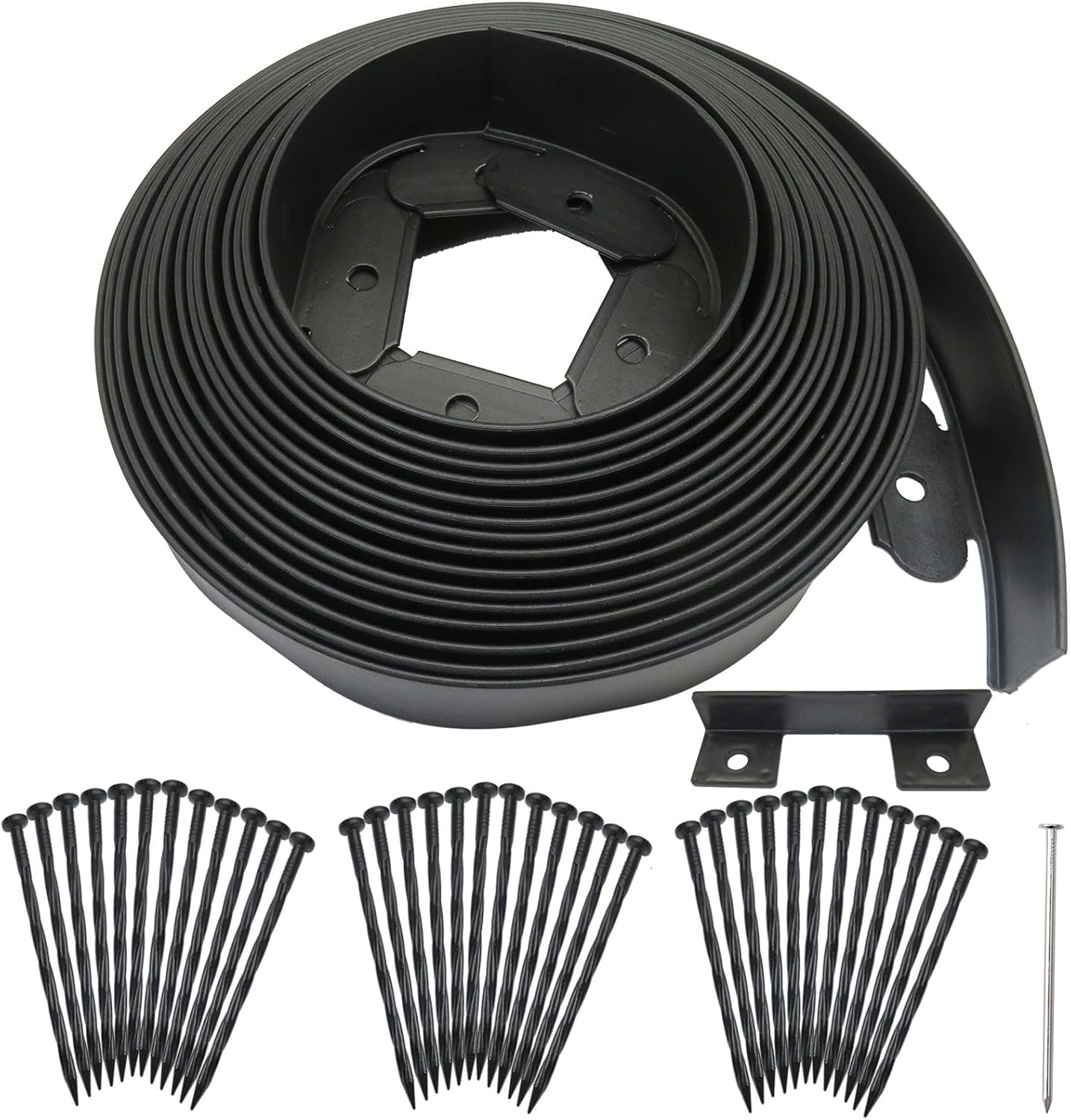 Landscape Edging,Flower Bed Edging no dig，Lawn Edging Garden Edging Border(60feet-Black)