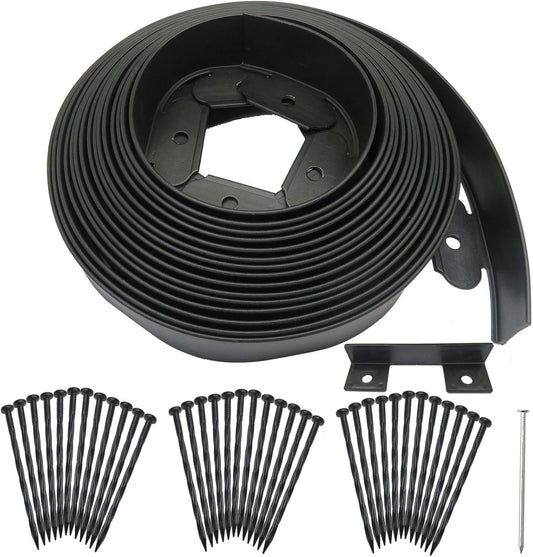 Landscape Edging,Flower Bed Edging no dig，Lawn Edging Garden Edging Border(60feet-Black)