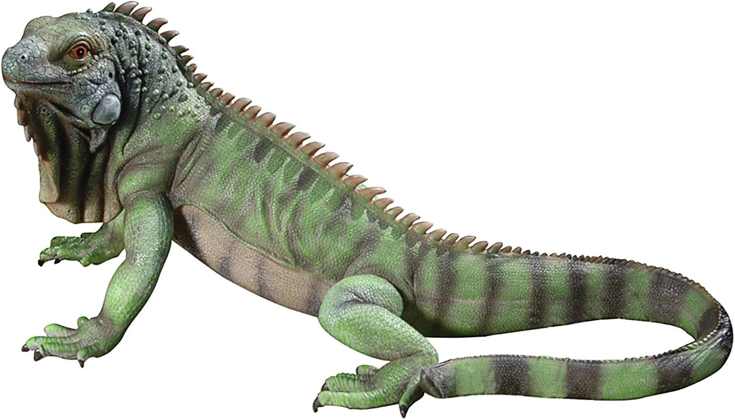 Design Toscano Iggy The Iguana Indoor/Outdoor Garden Statue, Large, 22 Inch Long, Cast Stone Resin, Full Color Finish