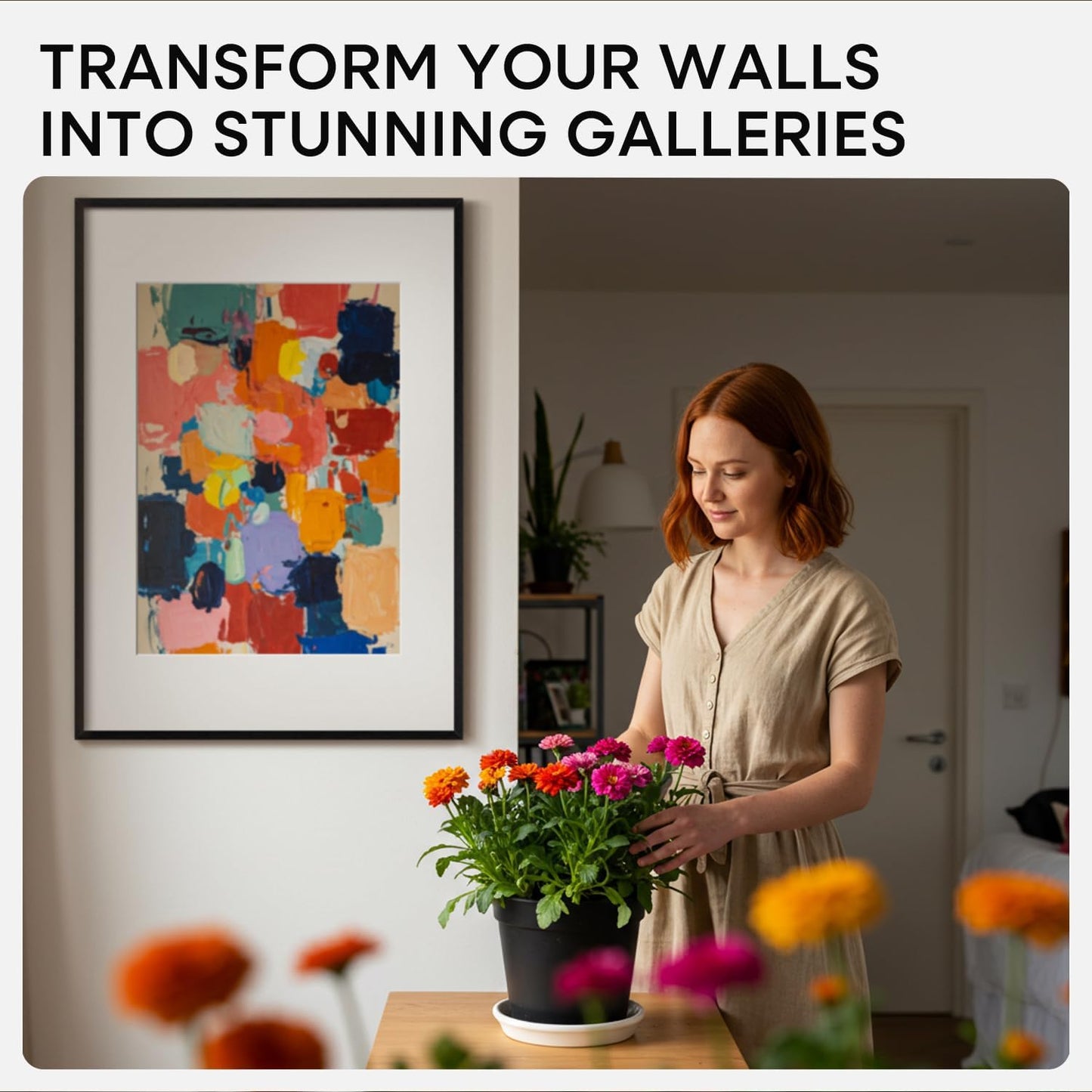 Homeforia Black Wood A1 Frame, High End Oak 23.4 x 33.1 Black Wooden Poster Frames Matted to 16.5 by 23.4 inches Photo, A1 Size Large Wood Picture Frame with Mat A2, Tempered Glass, Wall Kit, Set of 1