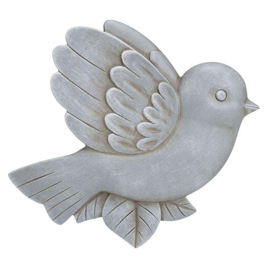 NAT & Jules Animal Character Shaped Dimensional Indoor Outdoor 11 inch Cast Resin Decorative Garden Stepping Stone, Patio, Walkway Sculpture Yard Art, Stone Grey Bluebird
