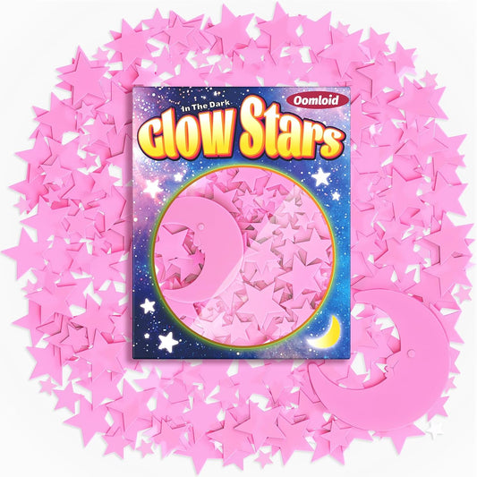 201 Pcs Glow in The Dark Stars Stickers for Ceiling, Toddler Stocking Stuffers Wall Room Decor Gifts, Luminous 3D Glowing Stars Easter Basket Stuffers for Kids Boys Girls
