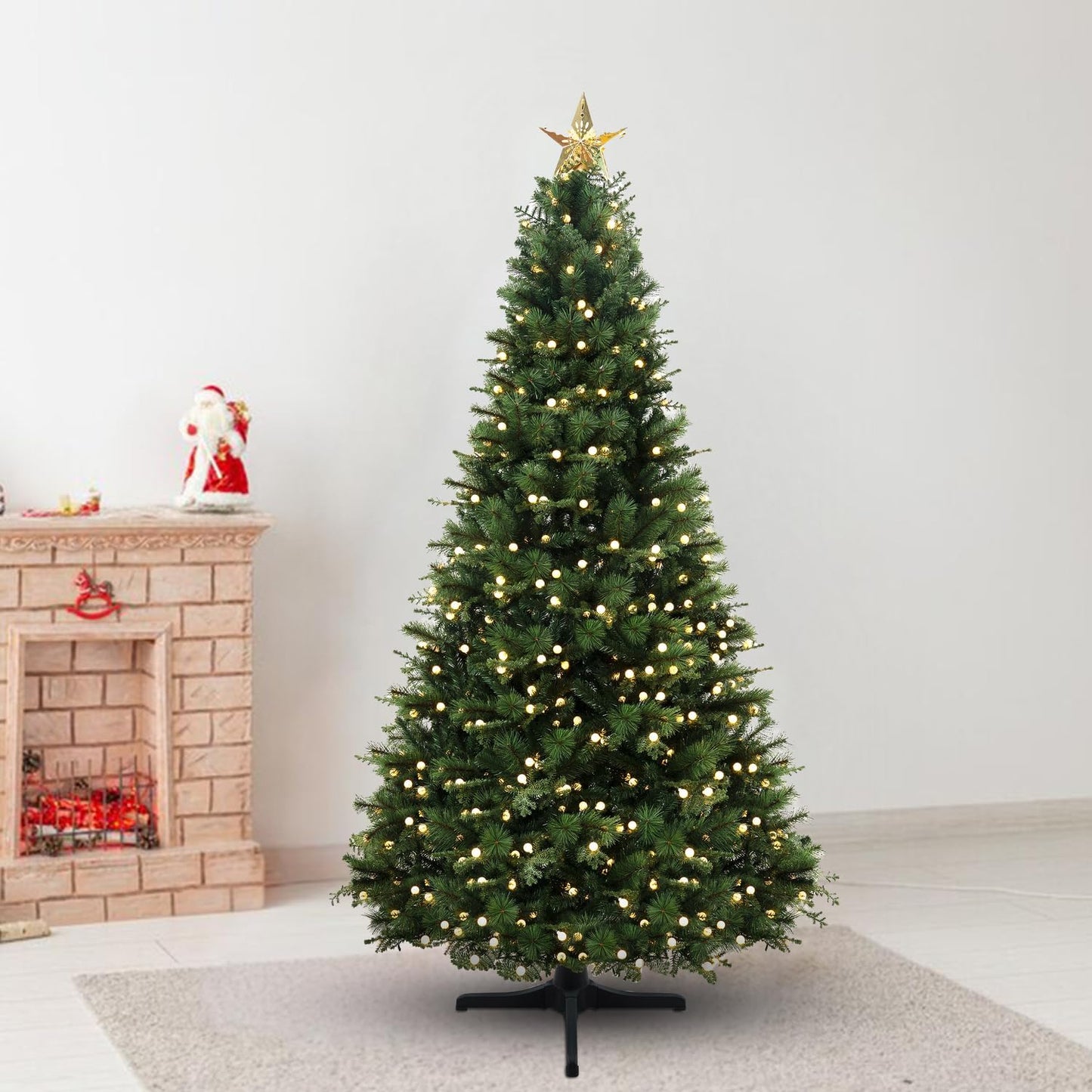Naomi Home Evangeline Traditional Christmas Tree Green/6.5ft