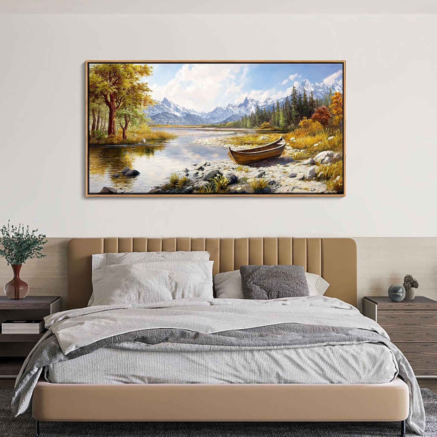 Mofutinpo Mountain Landscape Wall Art - Nature Forest Canvas Art for Living Room, Bedroom & Dining Room - Framed Paintings for Wall Decor - Large Scenic Artwork for Home 20x40IN