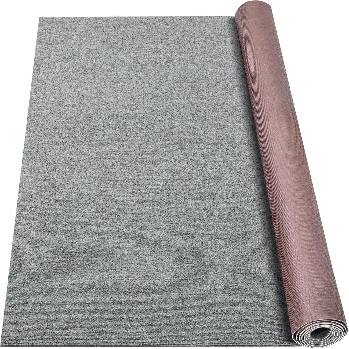 Marine Carpet,5 FT x 10 FT Smoke Gray Indoor Outdoor Carpet 0.2" Thick Boat Carpet with Water-Proof TPE Backing, Non-Slide Outdoor Marine Carpet Roll for Home, Patio, Porch, Deck