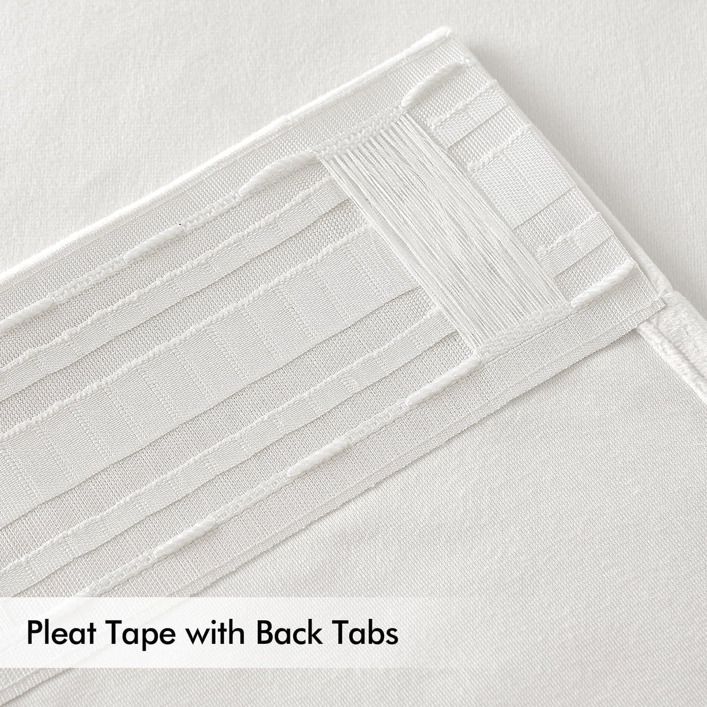 MIULEE White Velvet Curtains 84 inches Long 2 Panels - Luxury Pinch Pleated Room Darkening Window Drapes for Bedroom Living Room Thermal Insulated Super Soft, Back Tab Rod Pocket Elegant Decor