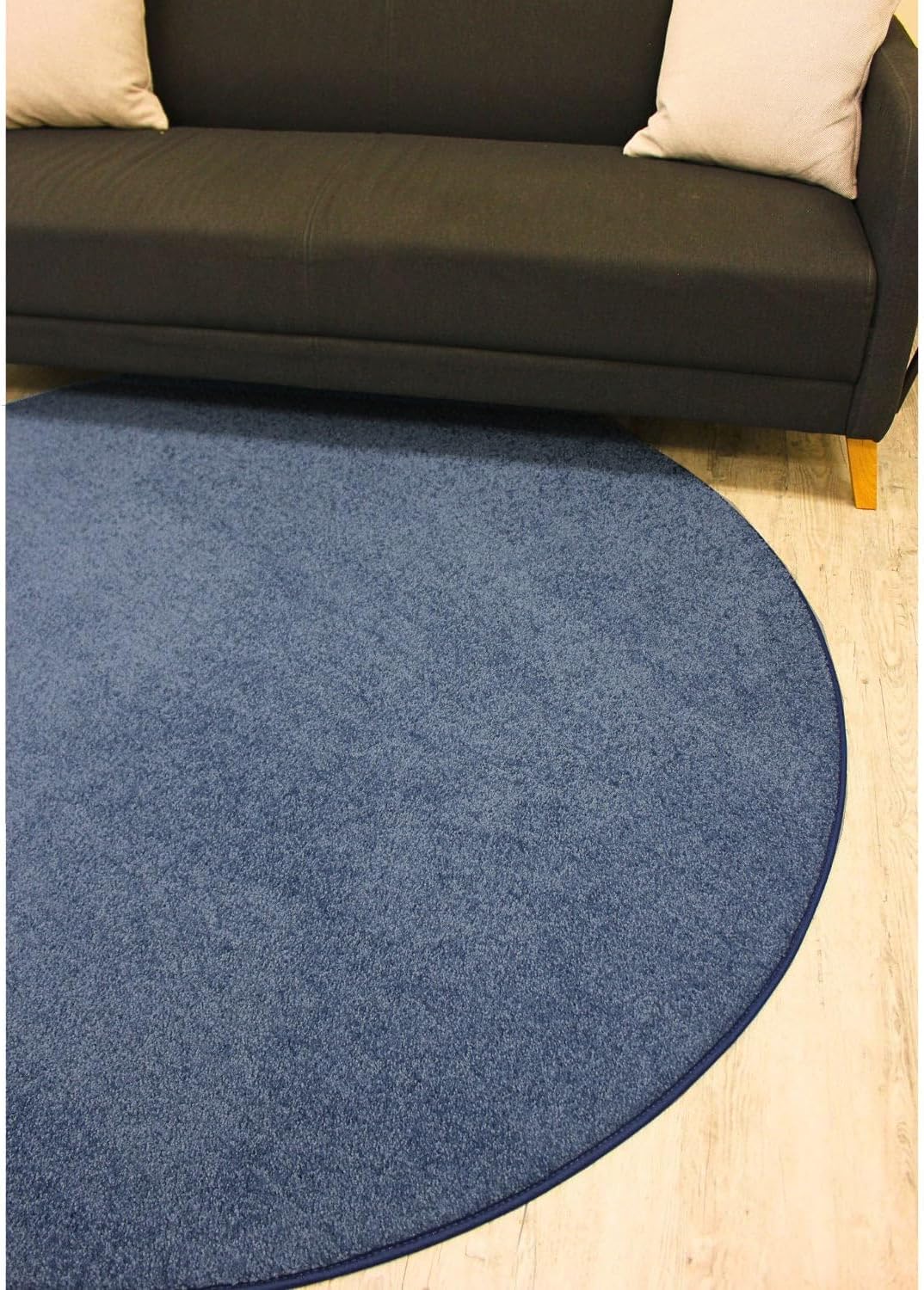 KOECKRITZ Soft and Colorful Kids Classroom Area Rugs (Passes Flammability Pill Test) Many Sizes and Bright Colors to Select from (7' x 7', Navy)