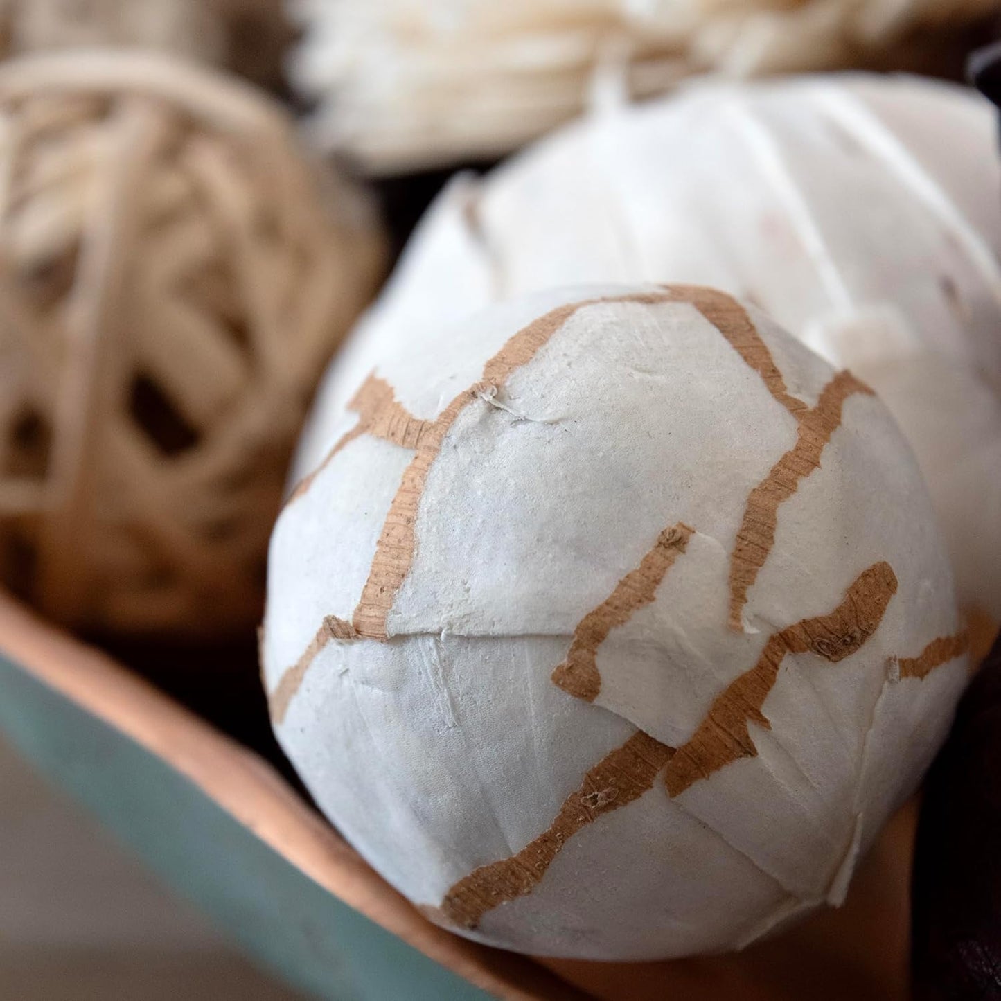 ANDALUCA Black & White Decorative Balls Bowl Filler Bag with Orbs, Balls (Black)