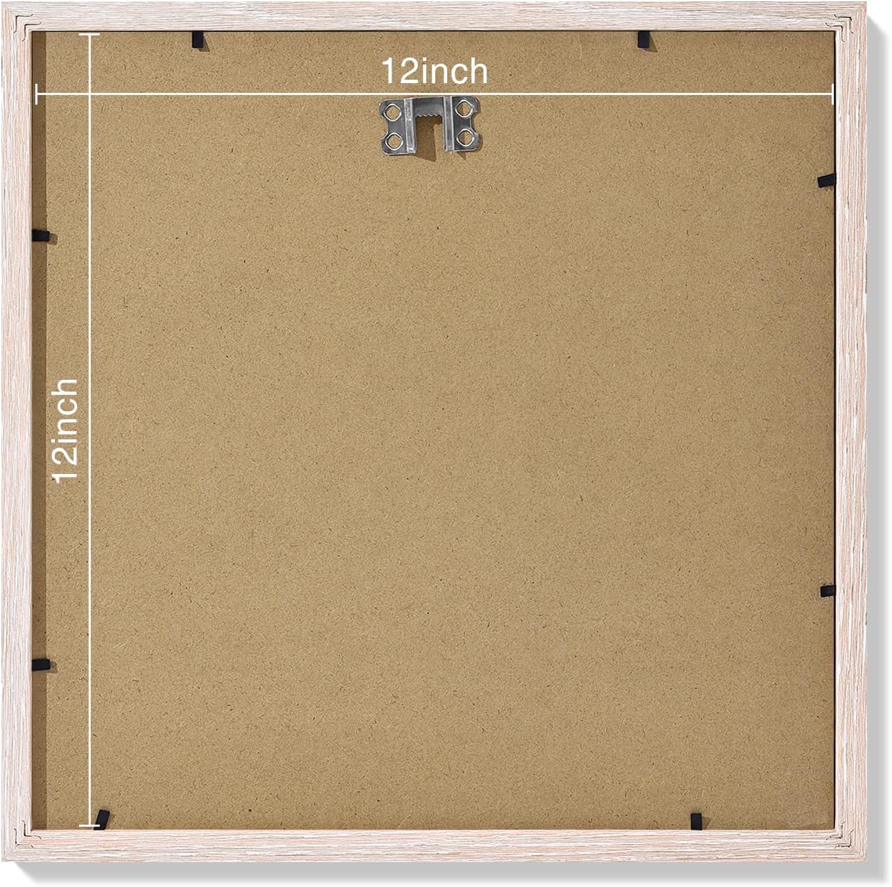 Vittanly 12x12 Picture Frames Set of 9, Shatter Resistant Plexiglass, Display 8x8 Pictures with Mat or 12x12 without Mat, Photo Frames for Wall Mount, Engineered Wood, Rustic Pink