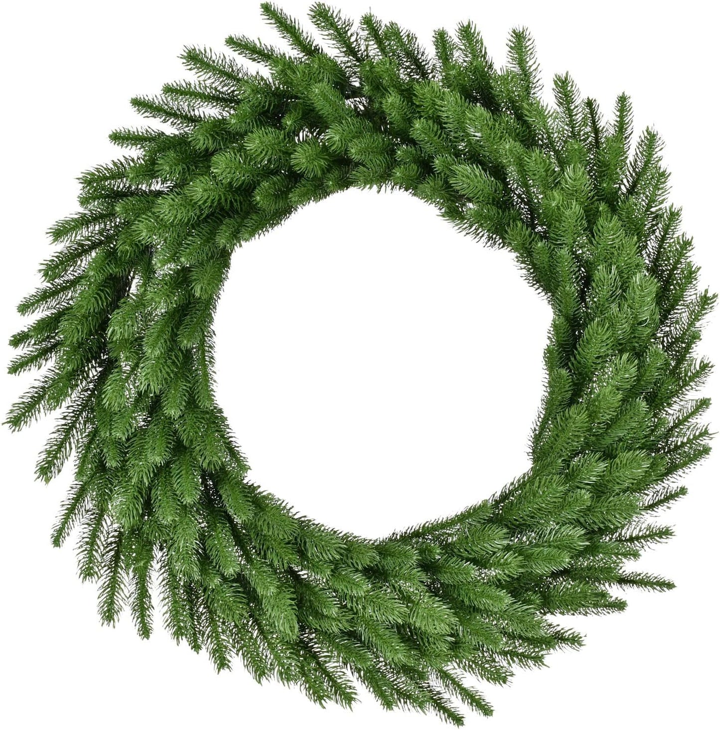 Fraser Hill Farm 24-in. Green Fir Wreath, No Lights | Festive Christmas Holiday Decorations | Indoor Hanging Decor for Doors, Fireplace Mantels | FFGF024WR-0GR