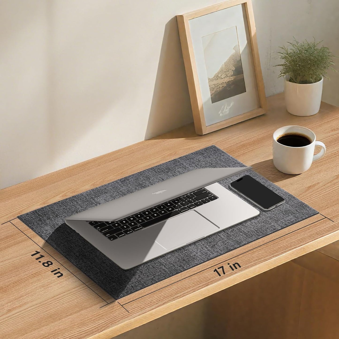 DOLOPL Placemats Set of 12, Reversible Wipeable & Heat Resistant Place Mats, Modern Faux Leather Table Mats for Kitchen, Neutral Waterproof Tablemats for Dining Table Decor, Wedding, Party(Charcoal)