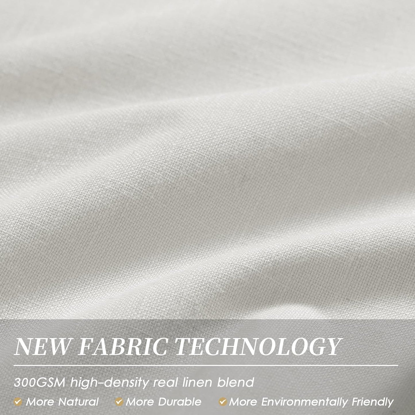 Room Darkening Curtains 96 Inches Long for Living Room Back Tab Ivory Blackout Curtains Neutral Aesthetic Linen Textured Thermal Insulated Black Out Curtain Light Blocking Drapes Off White 52x96