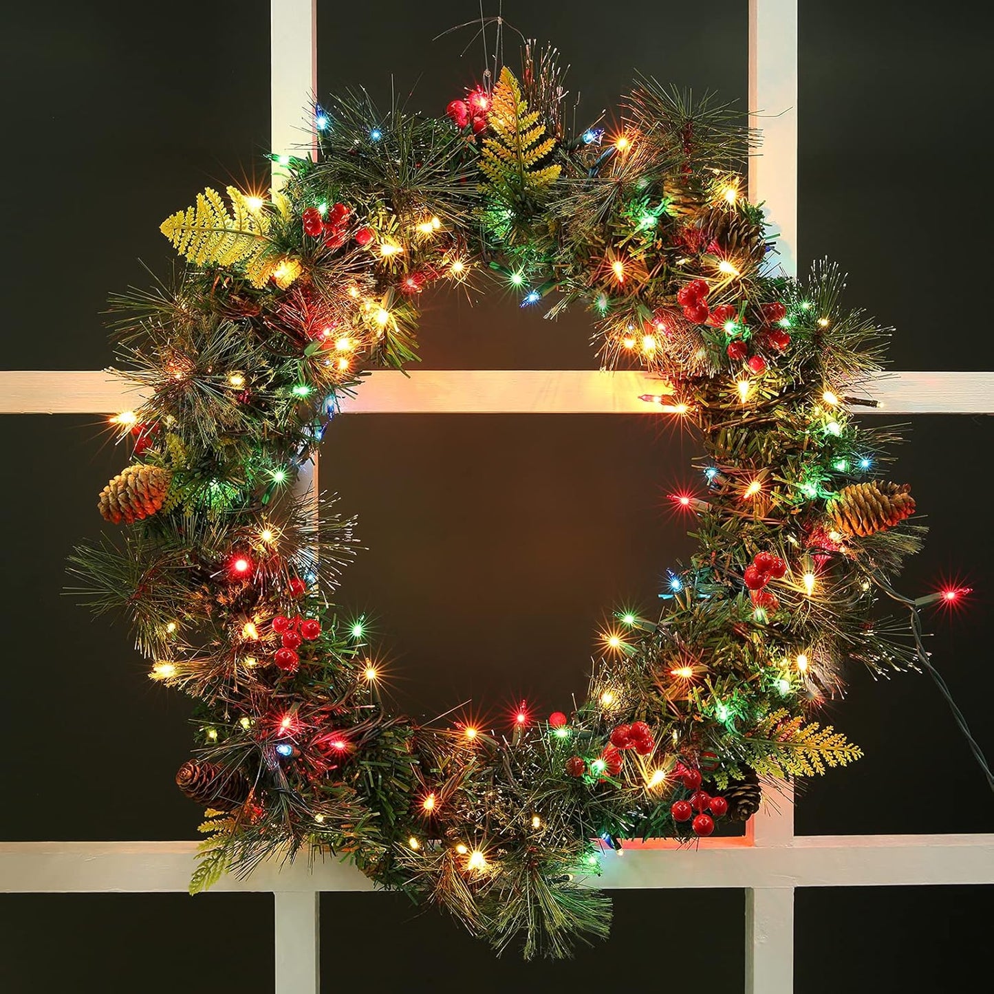 Toodour Multicolor Christmas Lights, 12.5ft 50 Count Incandescent Christmas String Lights, UL Certified Connectable Green Wire Xmas Lights for Tree, Holiday, Party, New Year, Indoor Xmas Decorations