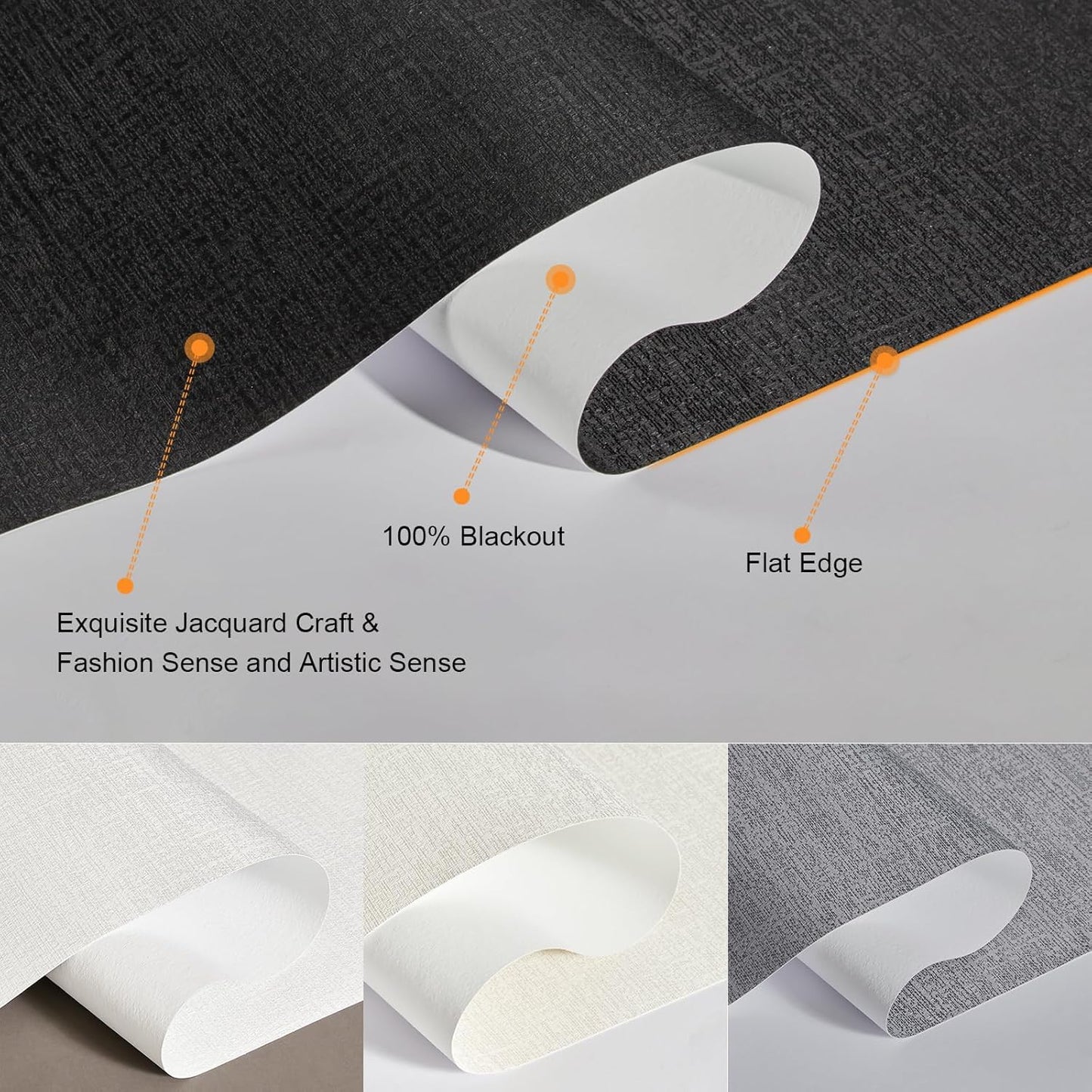 Persilux Free-Stop Cordless Blinds for Indoor Windows with Cover, Window Shades Blackout Roller Blinds, Thermal Insulated Fabric UV Protection for Kitchen, Office, Living Room, Black(82.5" W x 64" H)