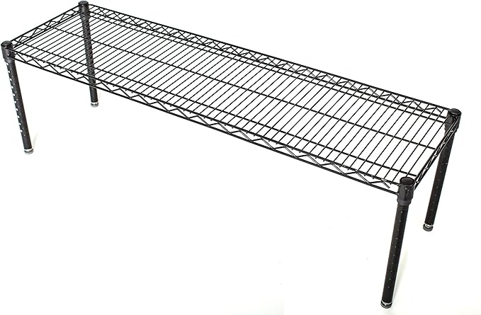 Omega Products Corporation 24" Deep x 54" Wide x 14" High Black Stationary Dunnage Rack