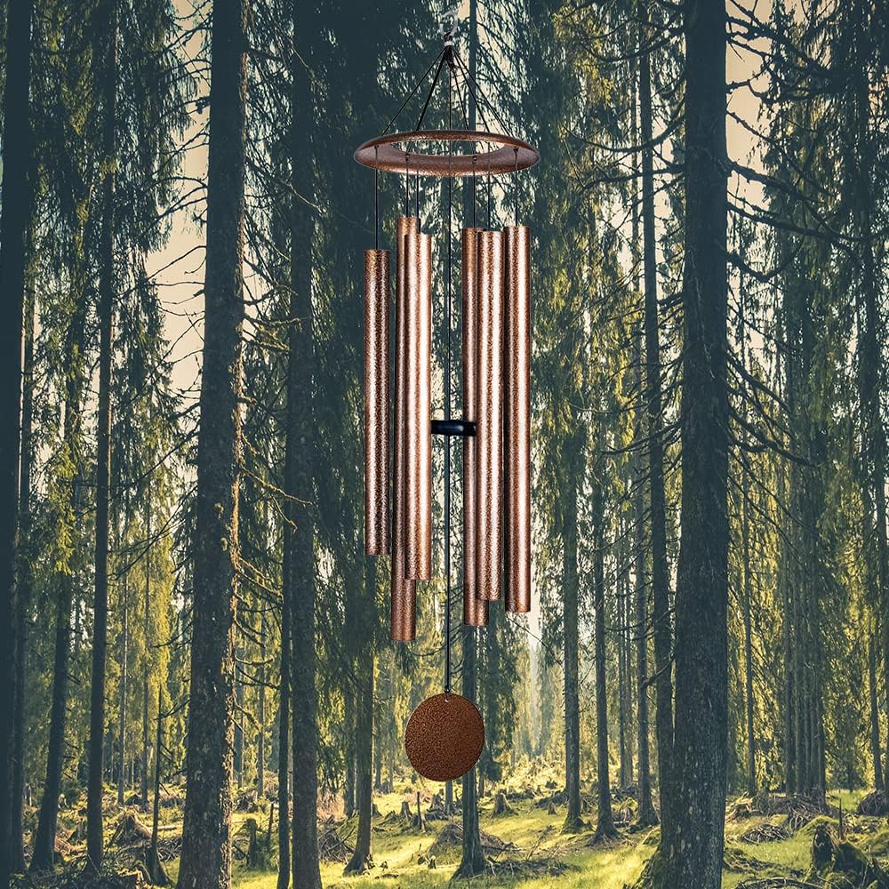 36 Inch Wind Chimes for Outside Deep Tone Sound Like Church Bell Memorial Christmas Copper Vein Thickness of Tube is 2.1mm Taiwan Made