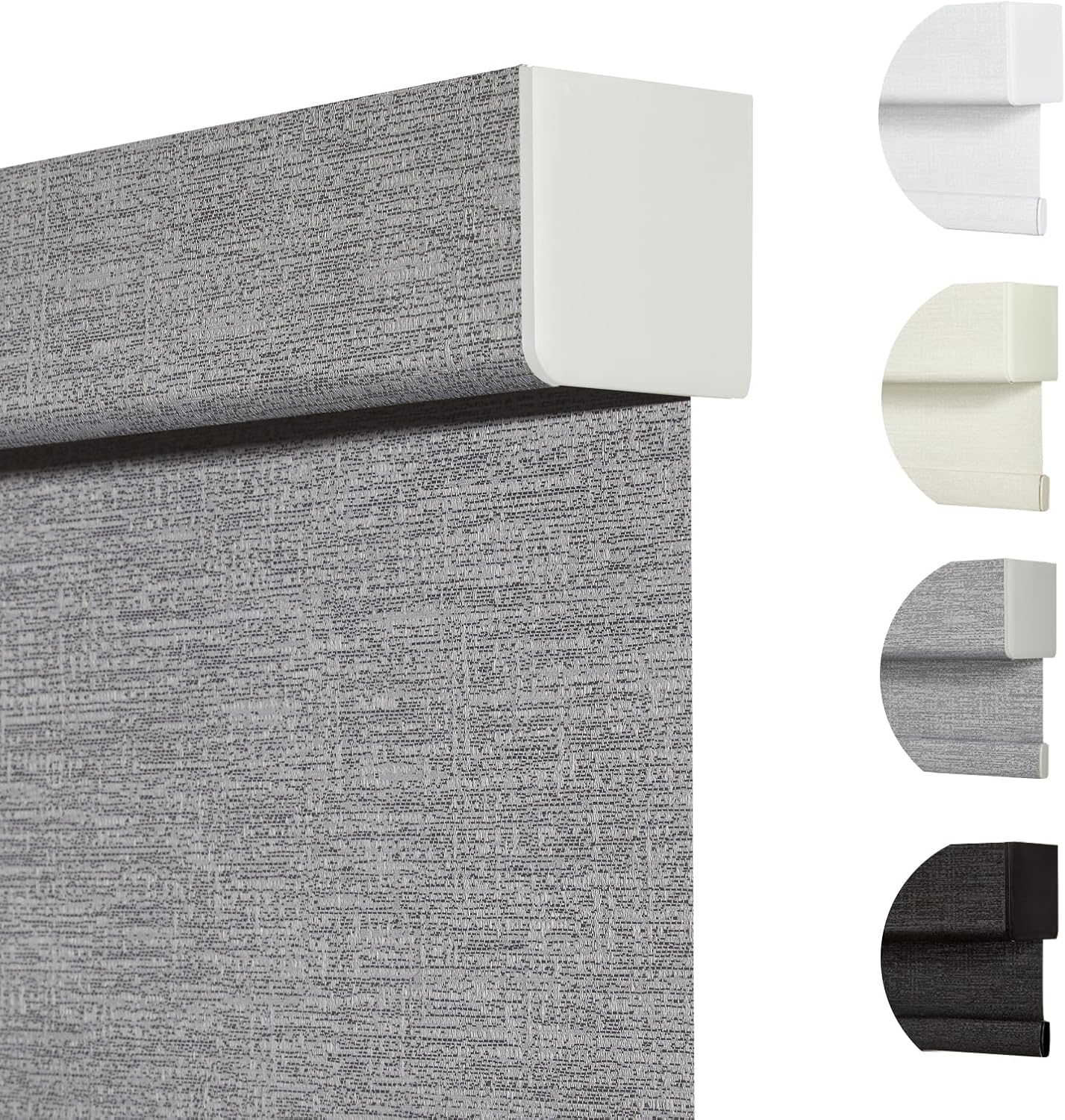 Persilux Blackout Roller Shades for Indoor Windows with Upgraded Cassette, Cordless Shades Window Blinds Pull Down for Doors, Easy to Install for Office/Living Room/Bedroom, Grey(43" W x 72" H)