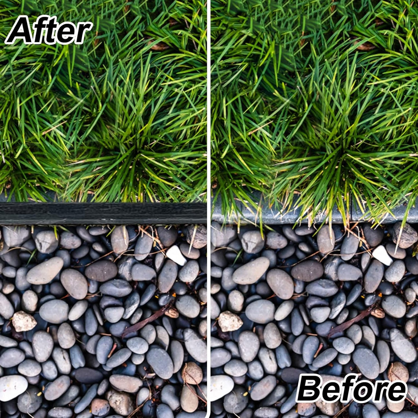 Landscape Edging 66ft, 2IN Tall Garden Edging with 60pcs Archoring Spikes, Flexible Lawn Edging Borders Kits, Plastic Edging for Landscaping, Garden Fence, Flower Beds, Paving Edging, Black