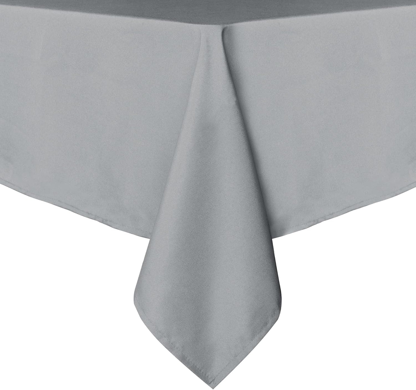 sancua Square Tablecloth - 54 x 54 Inch - Stain and Wrinkle Resistant Washable Polyester Table Cloth, Decorative Fabric Table Cover for Dining Tables, Buffet Parties and Camping, Silver Grey
