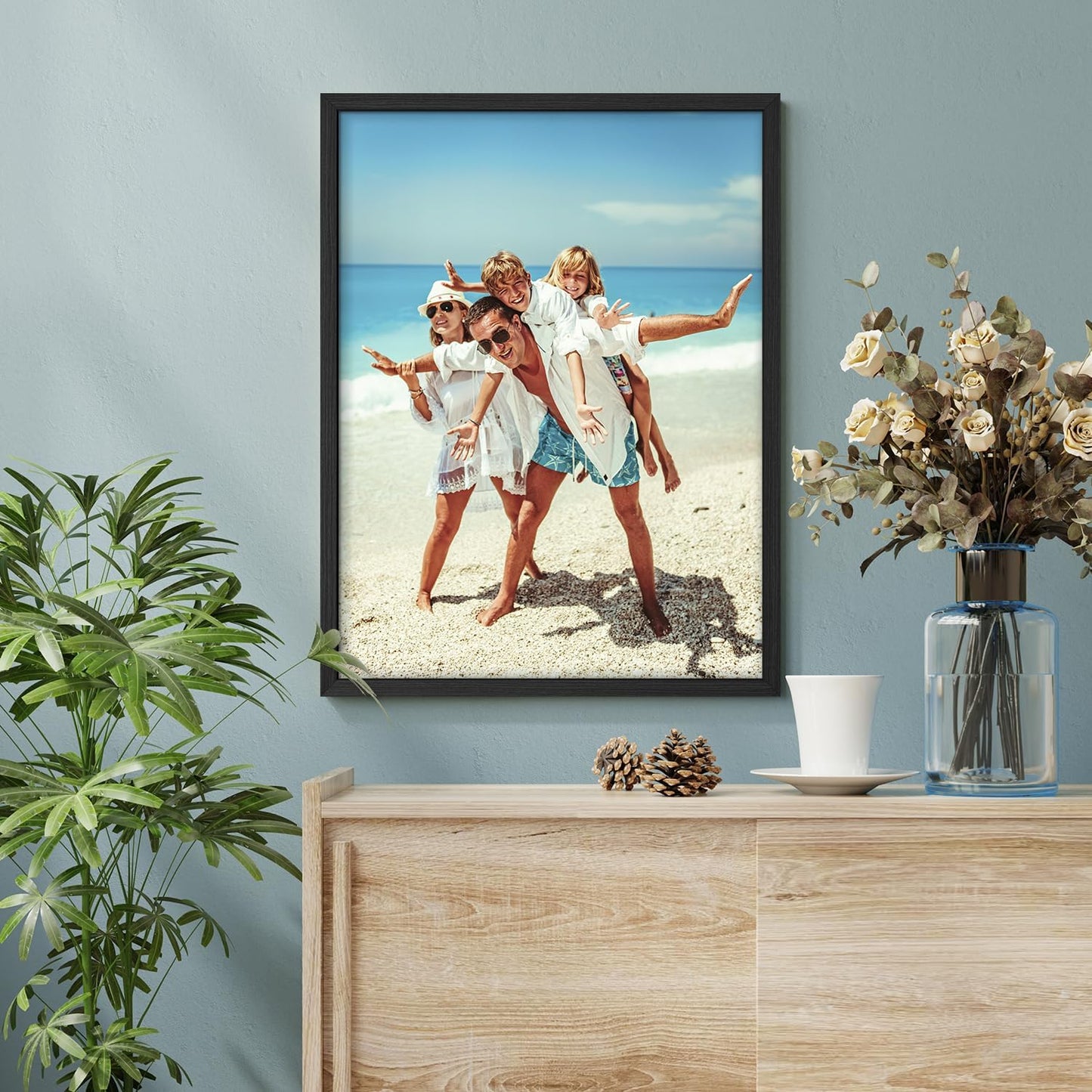 wall26 Custom Framed Poster Wall Art for Living Room, Bedroom Canvas Prints for Home Decoration Ready to Hang - 11"x14" Black