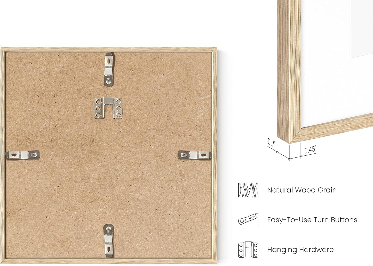 HAUS AND HUES Beige Square Frames Set of 4-8x8