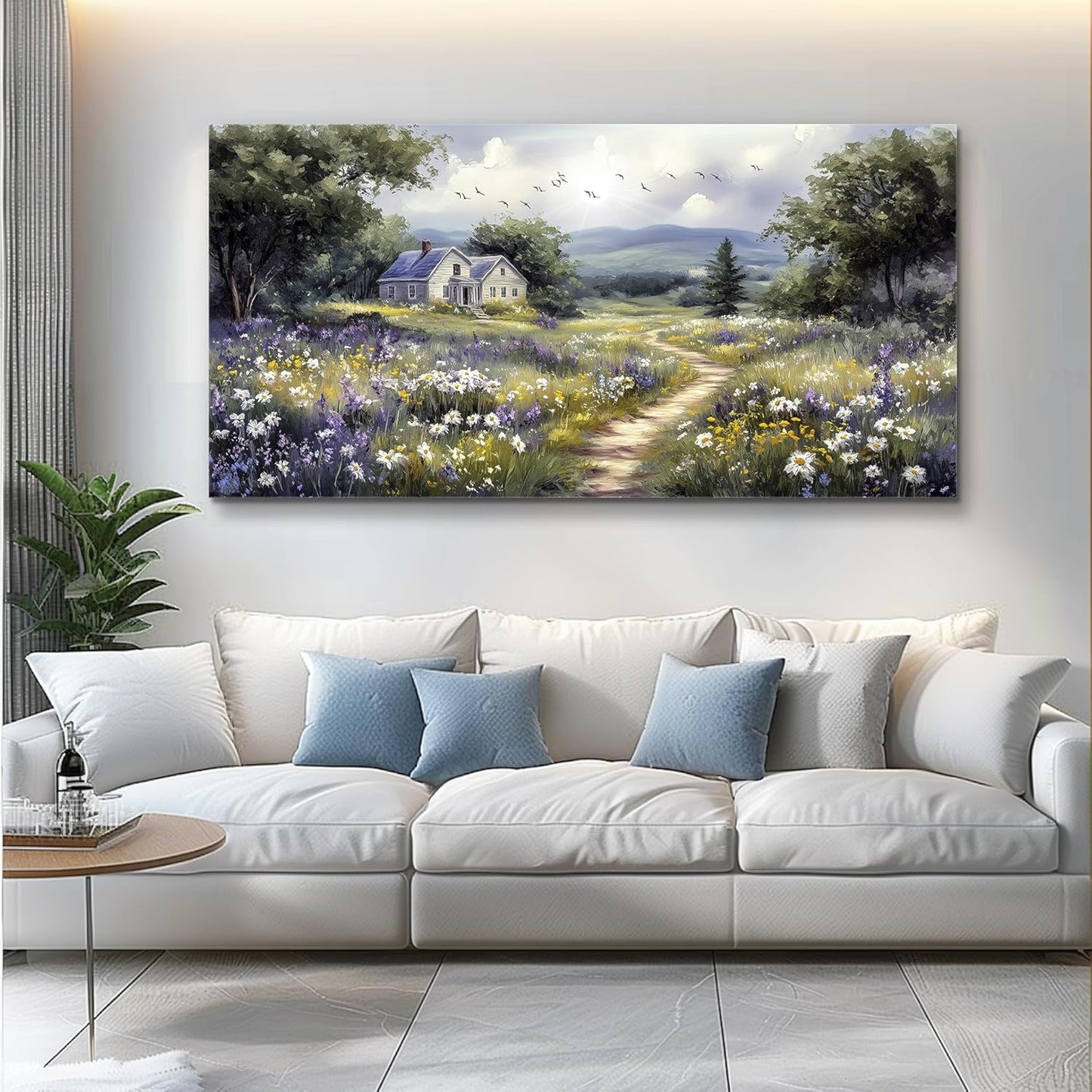Canvas Wall Art for Living Room Large Wall Decor for Office Bedroom Decorations Garden Painting Artwork Room Wall Mural Aesthetic Home Decor 30x60 in