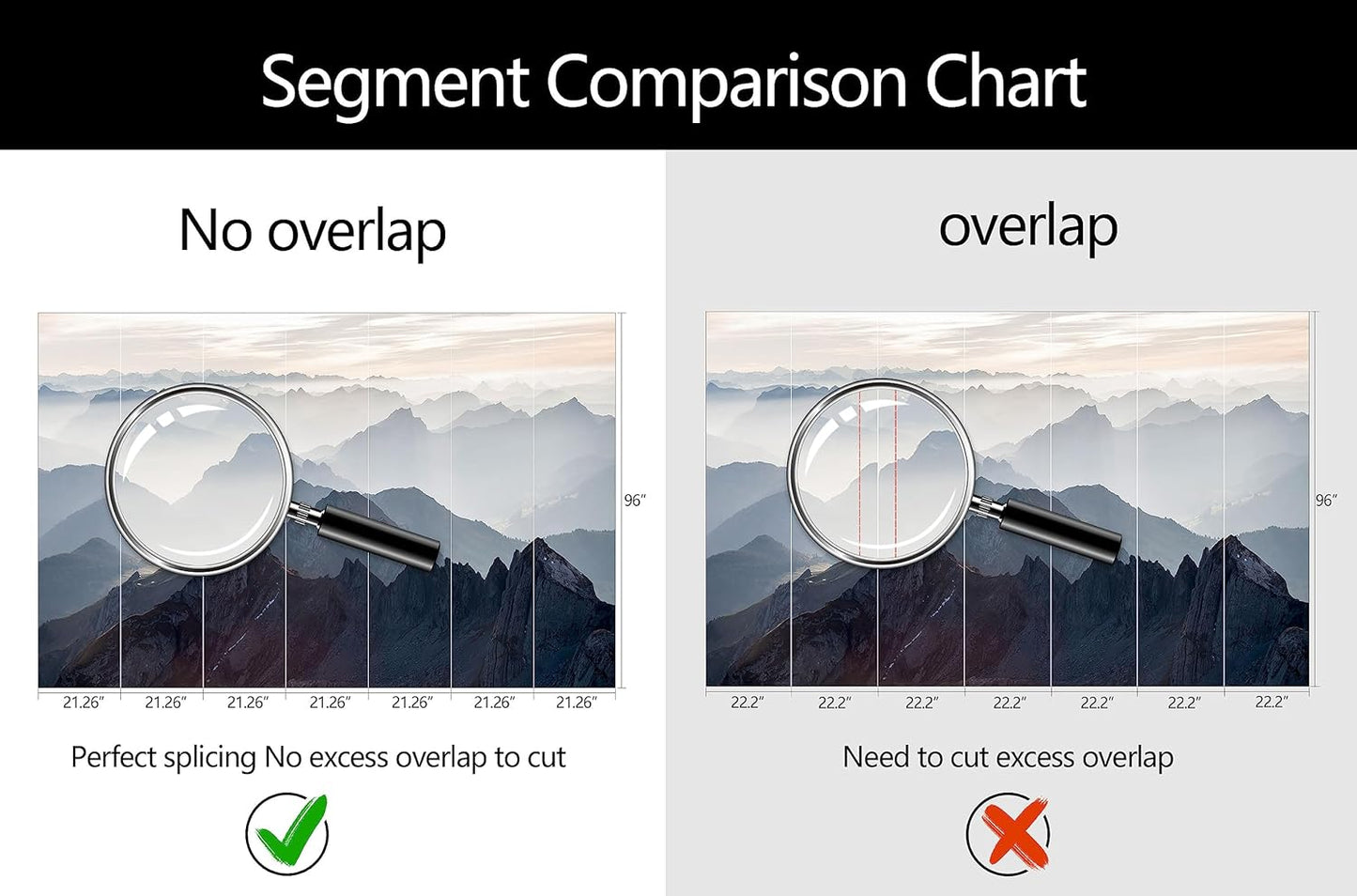 WFBHUA-Modern Mountain Wallpaper Foggy Natural Landscape Wall Mural Decor for Living Room Bedroom Office(Not Peel and Stick)