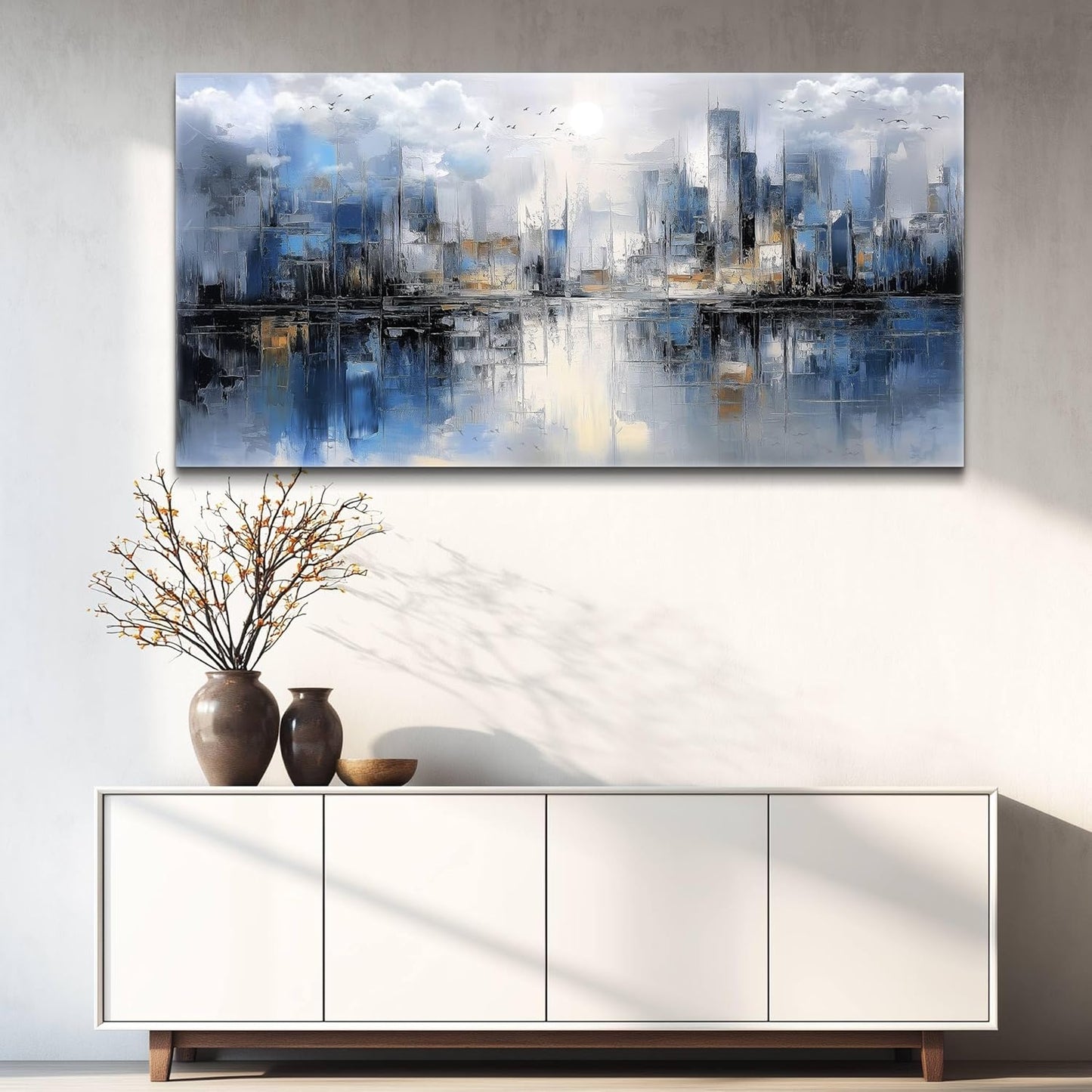 Large Wall Decor for Living Room Canvas Wall Art for Office Wall Decorations for Bedroom Abstract Watercolor Painting Artwork Room Home Decor 24x48 in