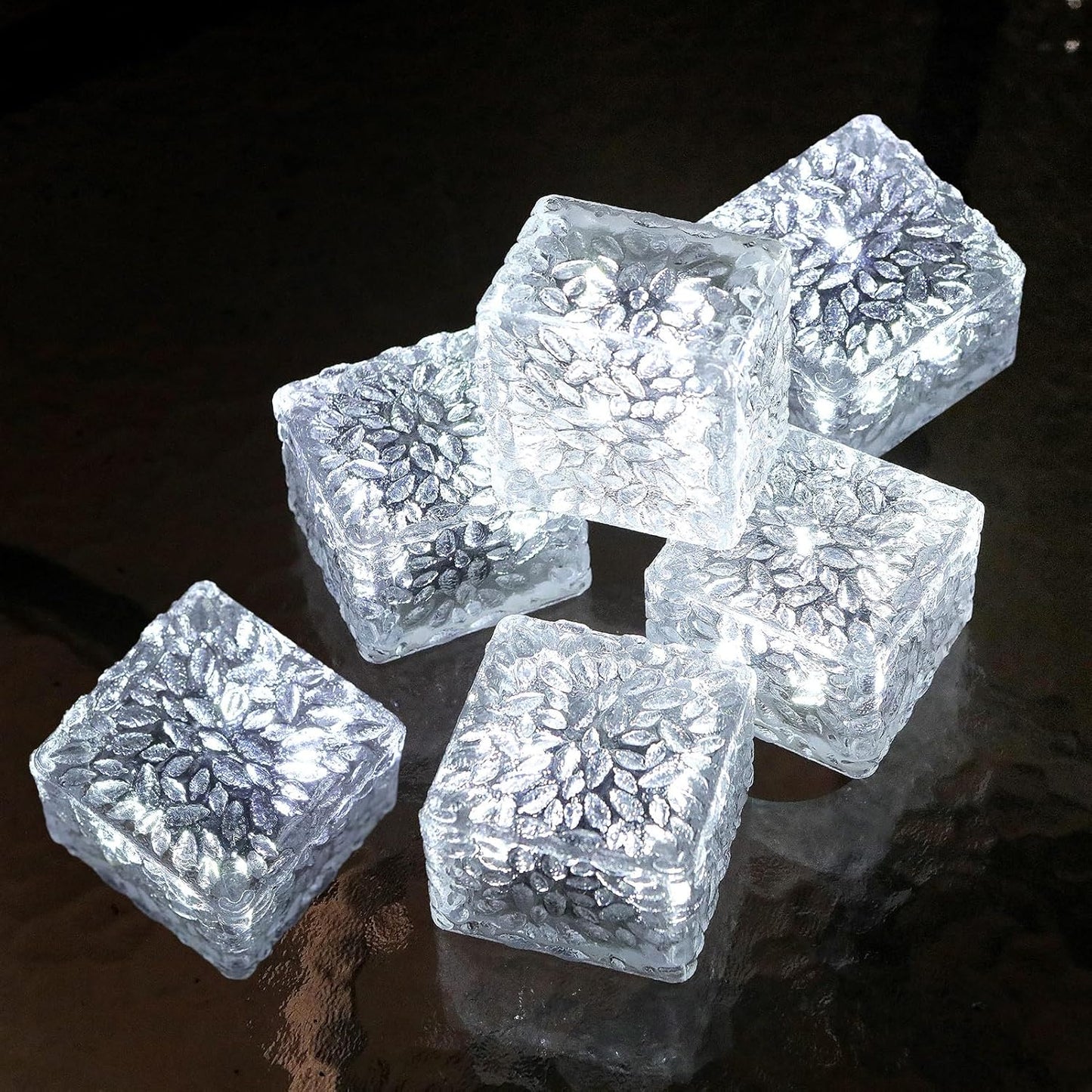 Solar Brick Lights - Outdoor Waterproof Patio & Garden Decor (6 Packs for Patio, Yard, Walkway, Pathway)