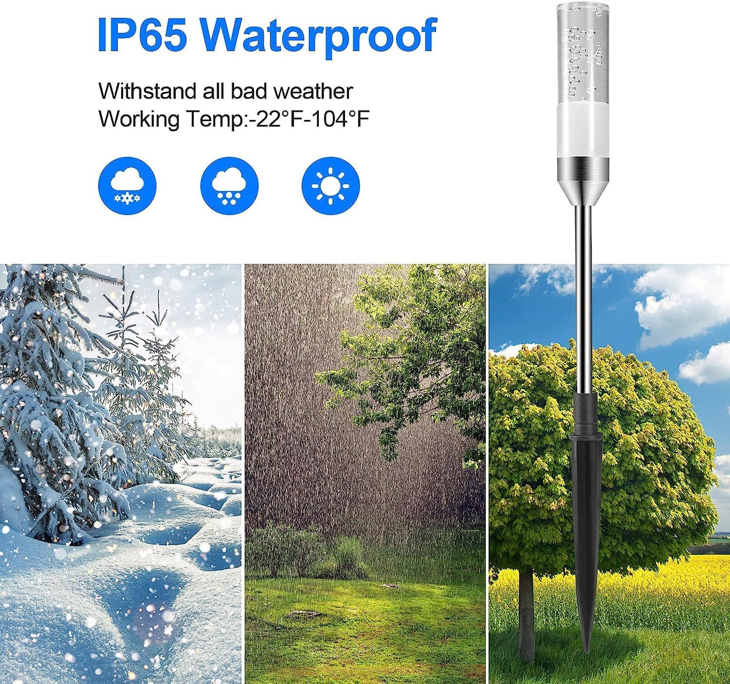 B-right Warm White 3PCS Extension Lights for Path Lights, Extendable Waterproof 0.8W 95 Lumens per Light 2700K (No Adapter)