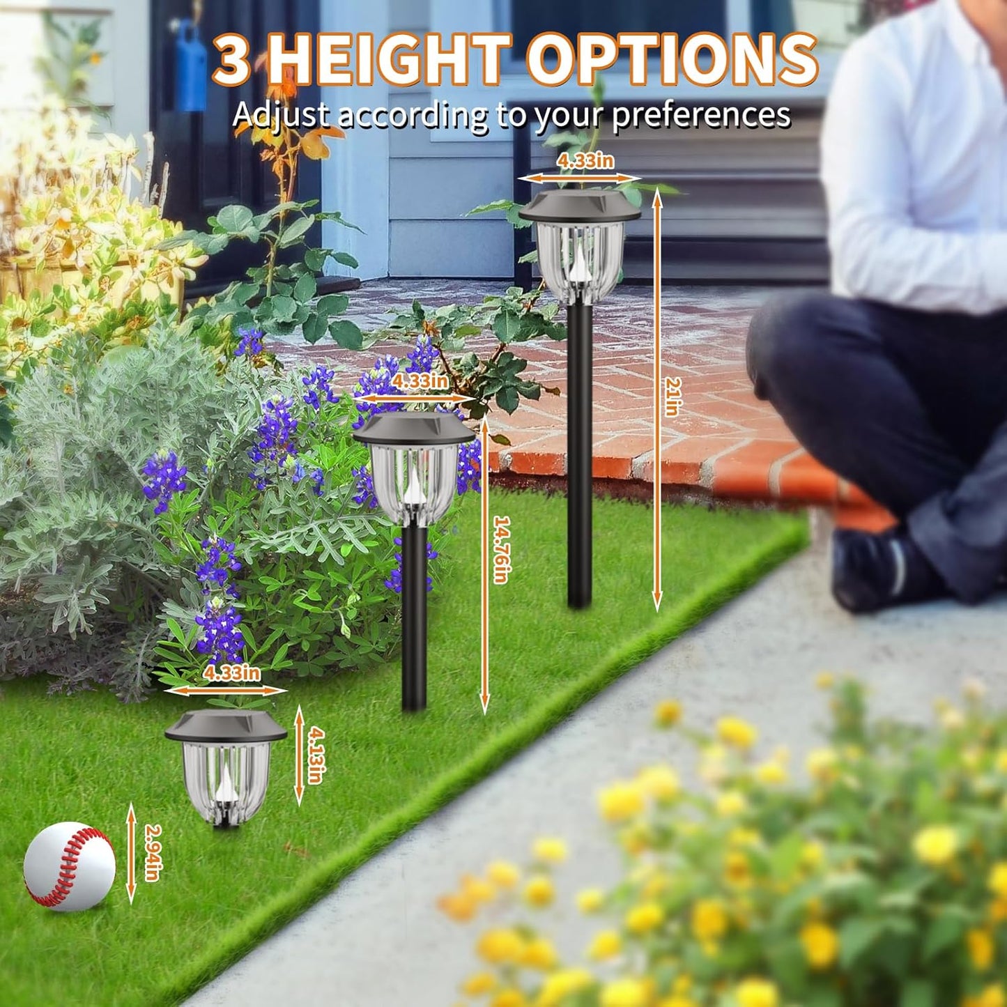 Solar Outdoor Lights,5 Pack LED Lights Outdoor Waterproof for Your Garden, Landscape, Path, Yard, Patio, Driveway(Cold)