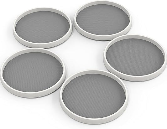 Simple Houseware 12-Inch Lazy Susan Spice Organizer Rotating Tray, 5-Pack